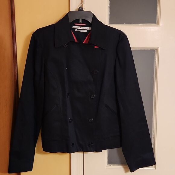 Tommy Hilfiger Women's Navy Blue Jacket w/ Double Buttons Size 14 - Picture 1 of 12